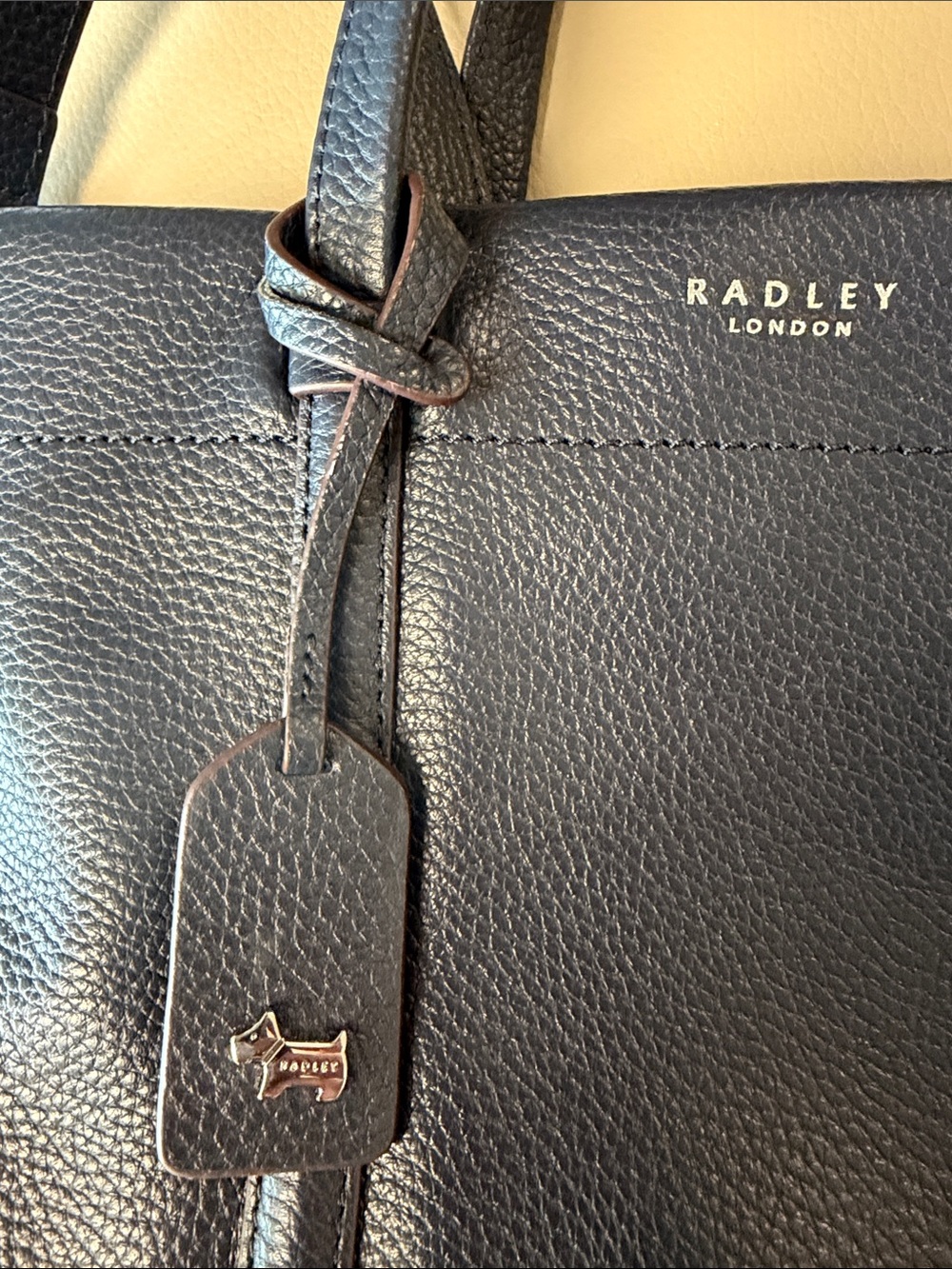 Radley London Navy Leather Tote Bag - Picture 2 of 6